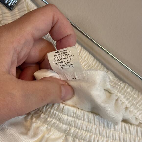 Vintage Christian Dior Designer Pajama Set WomenS/M Cream Satin Sleepwear Lounge - Picture 15 of 15